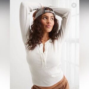Aerie Road Trip Long Sleeve Henley T-Shirt